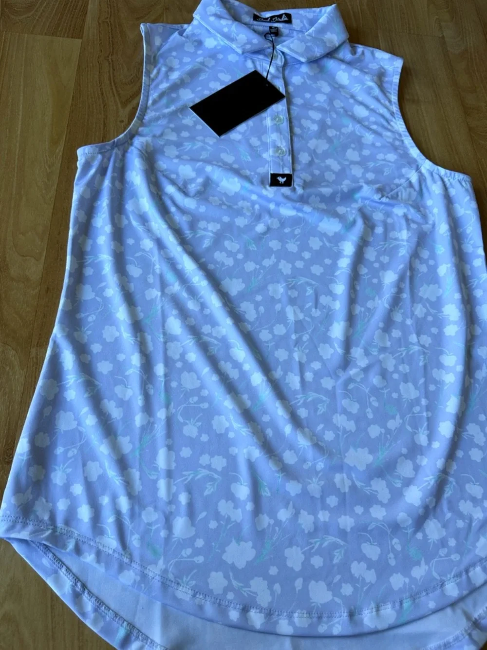 Bad Birdie NWT “Baby Lush” women’s sleeveless golf polo light purple medium - Picture 4 of 8